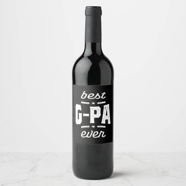 Rótulo De Garrafa De Cerveja Mens Best G-Pa Ever Gift Avô Gift (Frente)