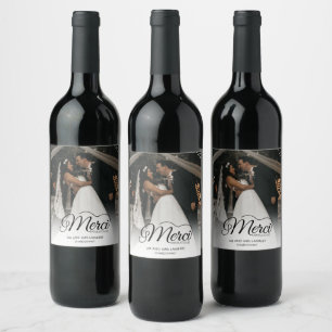 Rótulo De Garrafa De Cerveja Merci Beaucoup Photo Favor