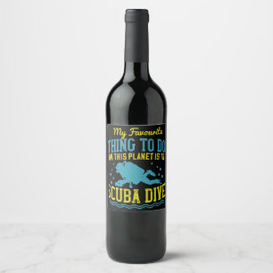 Rótulo De Garrafa De Cerveja Mergulho - Minha Coisa Favorita É Mergulho