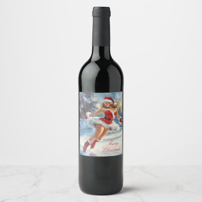 Rótulo De Garrafa De Cerveja Merry Christmas (Frente)