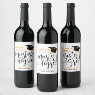 Rótulo De Garrafa De Cerveja Mestrado Elegante de Tassel de Boné Moderno