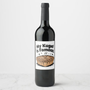 Rótulo De Garrafa De Cerveja Meu Kugel é famoso e engraçado Hanukkah judeu jude