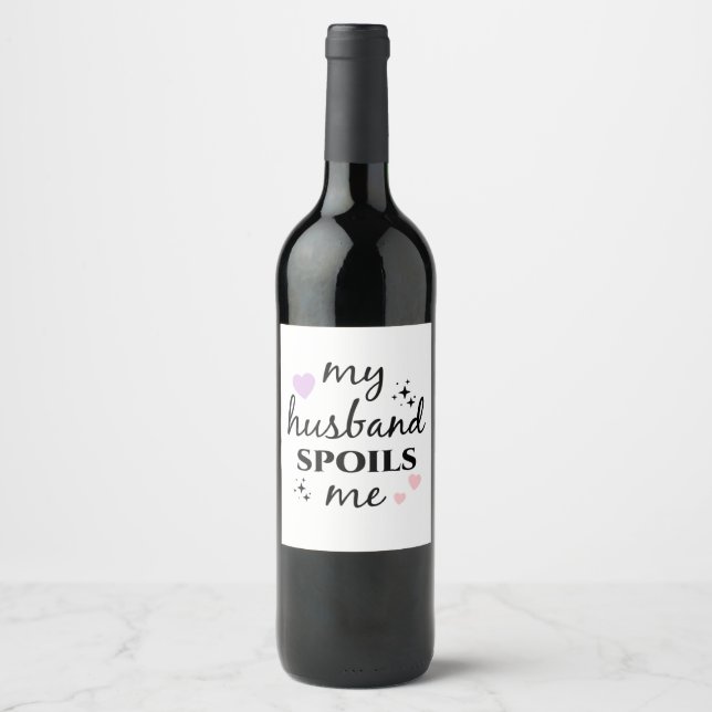 Rótulo De Garrafa De Cerveja Meu Marido Me Mima  (Frente)