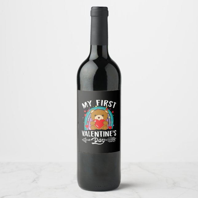 Rótulo De Garrafa De Cerveja meu primeiro dia dos namorados (Frente)