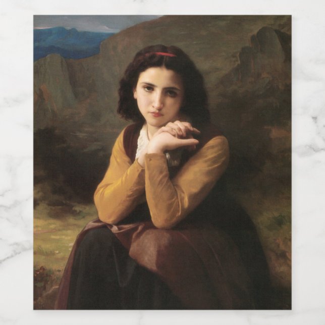 Rótulo De Garrafa De Cerveja Mignon Innocence of Adolescent Girl, Bouguereau (Rótulo Único)
