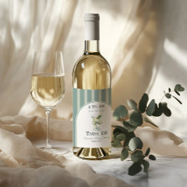 Rótulo De Garrafa De Cerveja Minimalist Retro Bow Tini One Martini Baby Shower