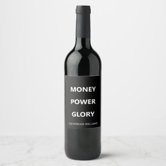 Rótulo De Garrafa De Cerveja Minimalista de Negócios Motivacional Preto e Branc