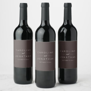 Rótulo De Garrafa De Cerveja Minimalista Elegante Casamento Personalizado Outon