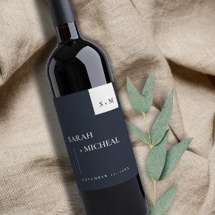 RÓTULO DE GARRAFA DE CERVEJA MÍNIMO ESCÂNDALO NEGRO E CASAMENTO DE MONOGRAMA 