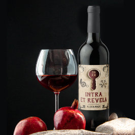Rótulo De Garrafa De Cerveja Mistério Vermelho Retro Vintage Quarto de Fuga Pal