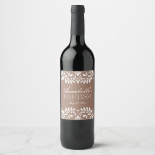 Rótulo De Garrafa De Cerveja Mocha Brown Talavera Azulejo Fiesta Baptism