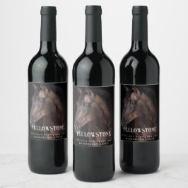 Rótulo De Garrafa De Cerveja Mockup Equine Horse Western Custom Wine Labs