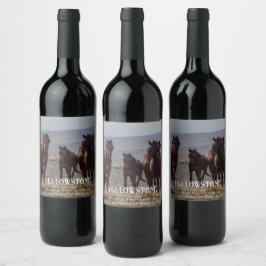 Rótulo De Garrafa De Cerveja Mockup Horses Western Custom Wine Labs