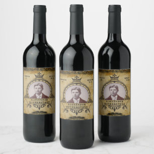 Rótulo De Garrafa De Cerveja Modelo de Fotografia de aniversário de 40 anos pe