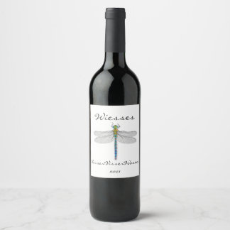 Rótulo De Garrafa De Cerveja Modelo de rótulo de vinho Delightful Dragonfly