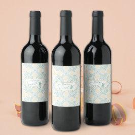 Rótulo De Garrafa De Cerveja Modern Chic Boho Floral Sweet 16 Festa de aniversá