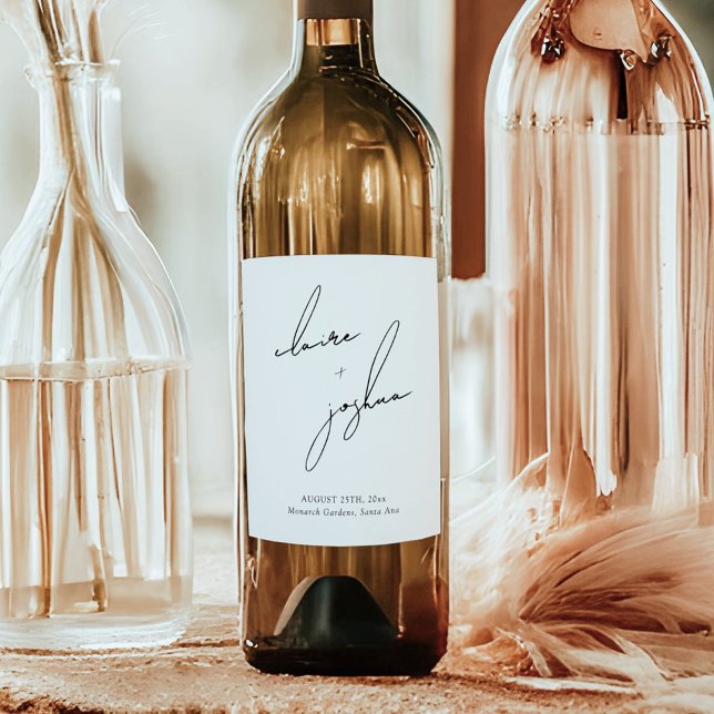 Rótulo De Garrafa De Cerveja  Modern Minimalist & Whimsical Double Sided (Criador carregado)