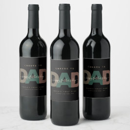 Rótulo De Garrafa De Cerveja Moderno "Brindes ao Papai" Dia dos Pais