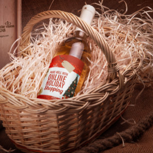 Rótulo De Garrafa De Cerveja Moderno de Meados do Século   Natal Divertido de F