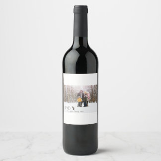 Rótulo De Garrafa De Cerveja Moderno Minimalista Vintage Alegria Foto Religiosa