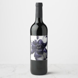 Rótulo De Garrafa De Cerveja Moderno Radiante Radiante Mínimo Roxo Escuro