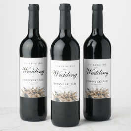 Rótulo De Garrafa De Cerveja Moderno Rótulo de Vinho com Letra Minimalista Simp