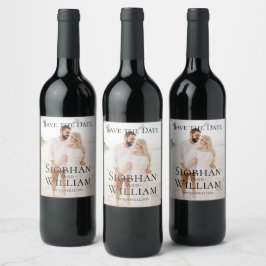 Rótulo De Garrafa De Cerveja Moderno Salvar A Data Foto Personalizada