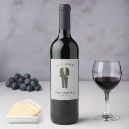 Rótulo De Garrafa De Cerveja Momento de Pedir ao Padrinho É Hora de se Vestir T