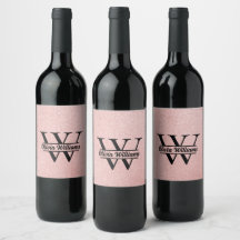 Monograma da rosa Dourada Glitter | Girly Modern S