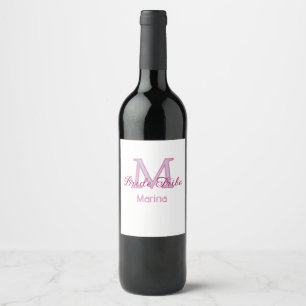 Rótulo De Garrafa De Cerveja monograma tribo da noiva vermelho simples churrasc