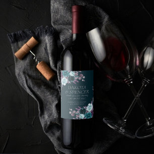 Rótulo De Garrafa De Cerveja Moody Boho   Teto profundo e beringela - Púrpura