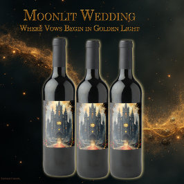 Rótulo De Garrafa De Cerveja Moonlit Aisle of Eternal Vows –Gothic Wedding Gate