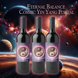 Rótulo De Garrafa De Cerveja Moonlit Balance – Yin Yang of Eternal Light. 