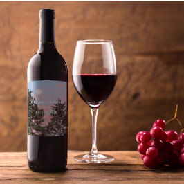 Rótulo De Garrafa De Cerveja Moonrise in Pink Sky Photo Personalized