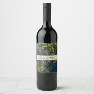 Rótulo De Garrafa De Cerveja Morris - Padrão antigo de 1873 Uvas e Deixas e Vin