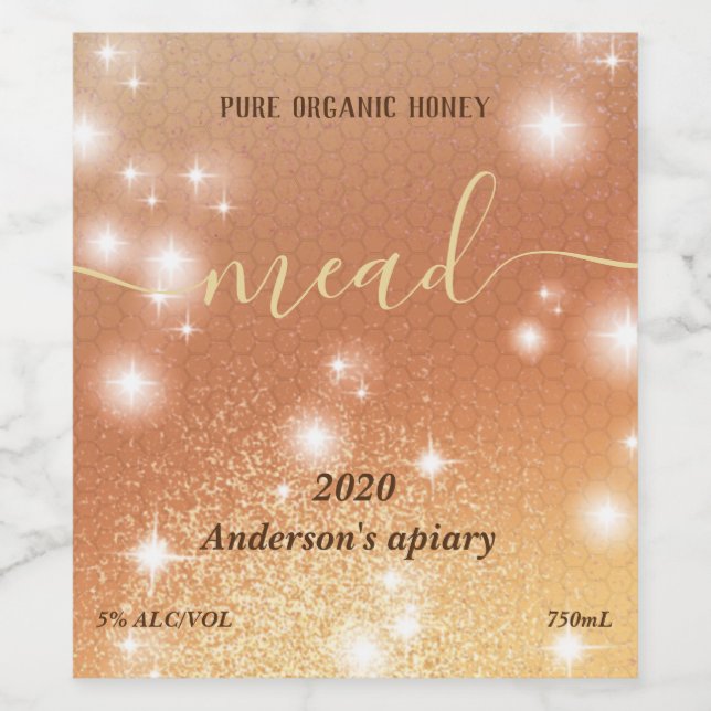 Rótulo De Garrafa De Cerveja Mosto de alecrim moderno (Rótulo Único)