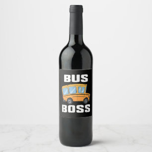 Rótulo De Garrafa De Cerveja Motorista de Ônibus da Escola de Barramento Funny