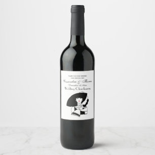 Rótulo De Garrafa De Cerveja Mulher Art Déco de Grande Chapéu Luvas RL