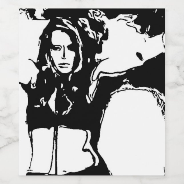 Rótulo De Garrafa De Cerveja Mulher Witchy (Rótulo Único)