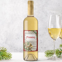 Rótulo De Garrafa De Cerveja Música de Natal Personalizada Horn Francês