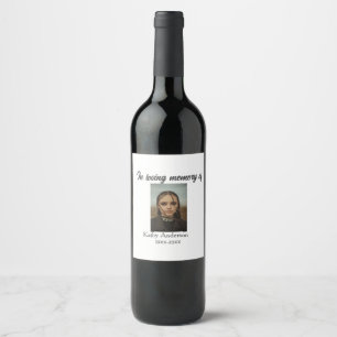 Rótulo De Garrafa De Cerveja Na memória amorosa de adicionar nome memorial keep