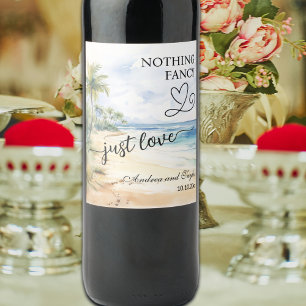 Rótulo De Garrafa De Cerveja Nada De Rico Adorando Casamento Elegante