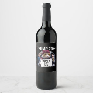 Rótulo De Garrafa De Cerveja Não me coma gatos para Trump 2024
