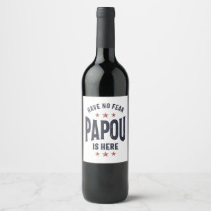 Rótulo De Garrafa De Cerveja Não Tenha Medo Que Papou Esteja Aqui Padre Avô