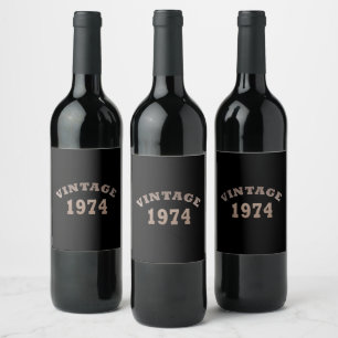 Rótulo De Garrafa De Cerveja Nascer em 1974 Vintage Classic