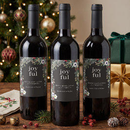 Rótulo De Garrafa De Cerveja Natal Botânico Alegre Personalizado