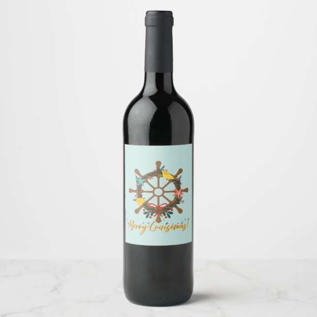 Rótulo De Garrafa De Cerveja Natal Crucero Náutico (Frente)