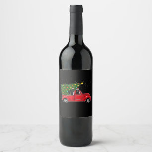 Rótulo De Garrafa De Cerveja Natal de cão na Terra Nova - presente de caminhã