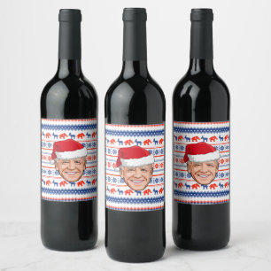 Rótulo De Garrafa De Cerveja Natal do Joe Biden