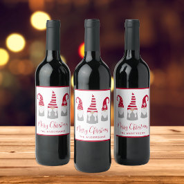 Rótulo De Garrafa De Cerveja Natal Feriado dos Gnomos Nórdicos